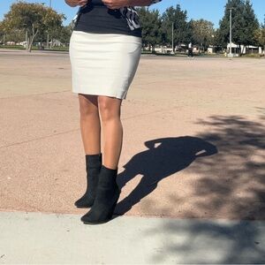 BAMBOO Black Suede Ankle Boots